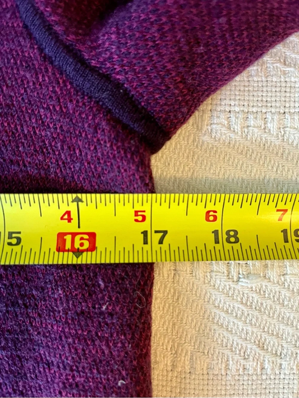 Talbots Open Front Merino Wool Cardigan in Plum, Magenta Interior, Slant Pockets